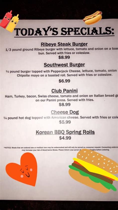 Menu at Tower Lanes pub & bar, Beaver Dam