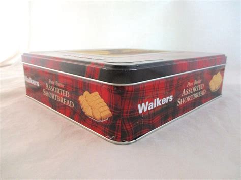 Vintage 1985 Walkers Shortbread Tin Red & Black Tartan ~ "WAITING" (712-1) | #4564280746