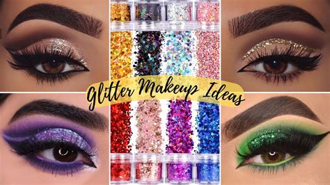 Makeup Ideas With Glitter Maquillaje De Ojos Con Glitter YouTube