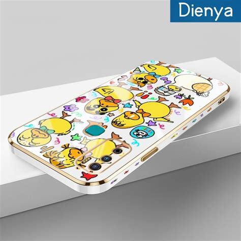 เคส Dienya สำหรบ Infinix Hot 9 Play เคสแฟชนลายเปดนอยสเหลองเลกๆกรอบสเหลยมใหมเคส