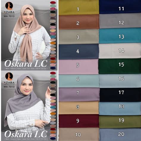 Jual Segiempat Laser Cut Oskara Polos Azara Voal Miracle Plain Jilbab