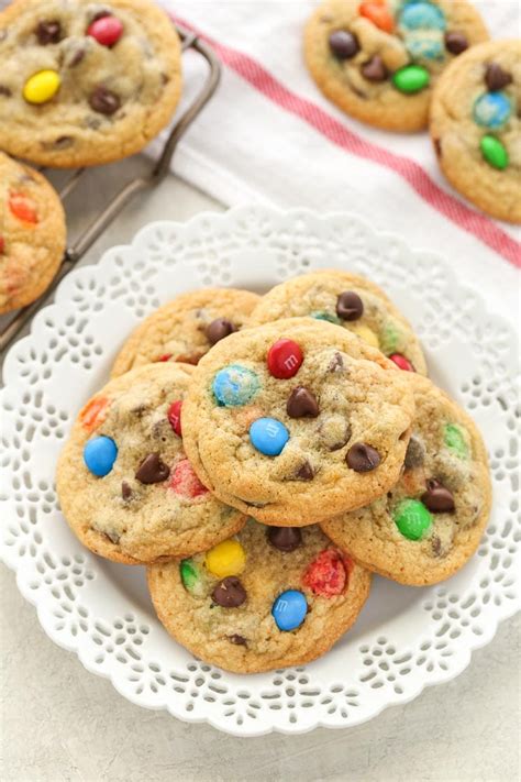 Chocolate Chip Mandm Cookies Soft And Chewy Live Well Bake Often