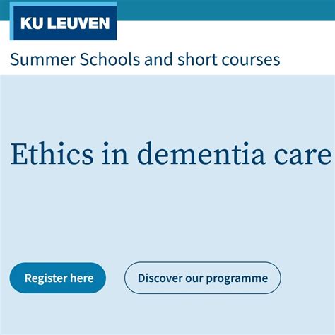 Registrations Are Open For Ku Leuven Summer Course On Ethics In