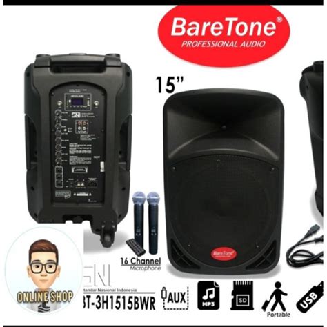 Jual Speaker Aktif Portable Baretone Max Bt 1515bwr Original Kualitas