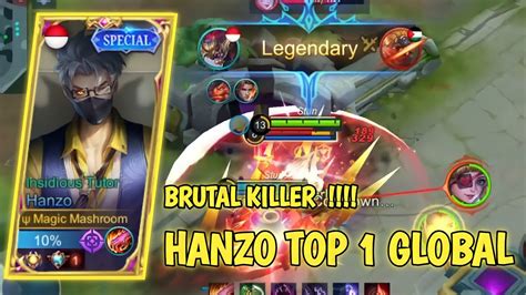 Hanzo Gameplay Hanzo Top 1 Global Build Mobile Legends YouTube