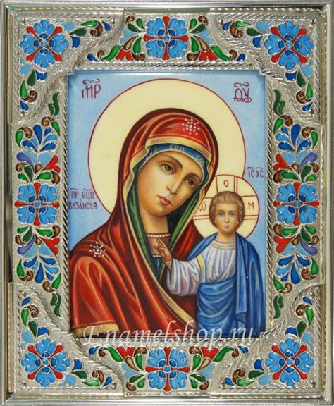 Иконы в серебряных окладах, в технике горячей эмали, купить икону в ...