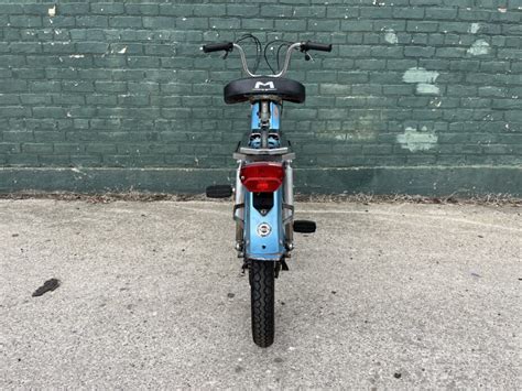 Blue Motobecane Mobylette V Pedal Moped Cc Detroit Moped Works