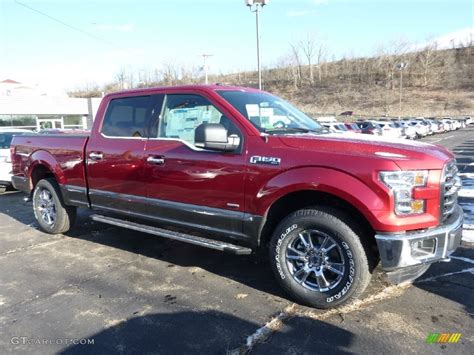 2016 Ruby Red Ford F150 Xlt Supercrew 4x4 110003741 Photo 2