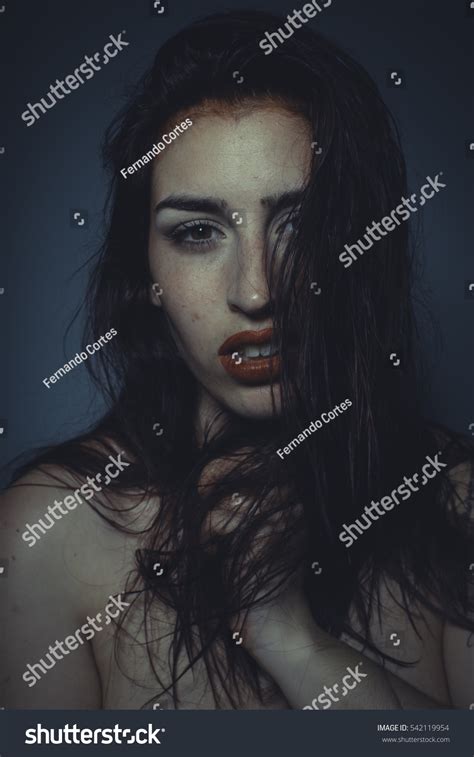 Attractive Beautiful Brunette Woman Wet Hair Stock Photo 542119954 Shutterstock