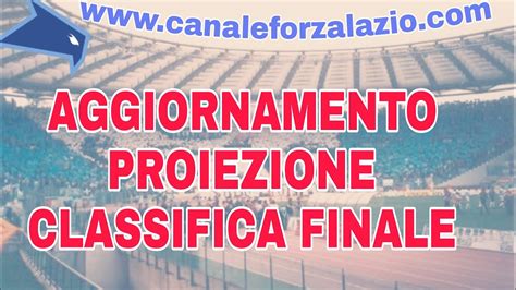 Aggiornamento Proiezione Classifica Finale Della Lazio Youtube