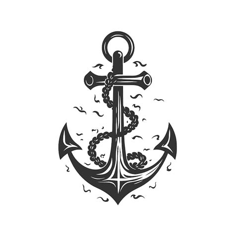 Premium Vector Anchor With Rope Vector Illustration Design