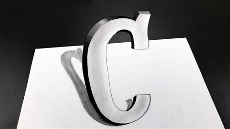 4 Dibujos 3d Como Dibujar La Letra C En 3d Letras En 3d Dibujos Images