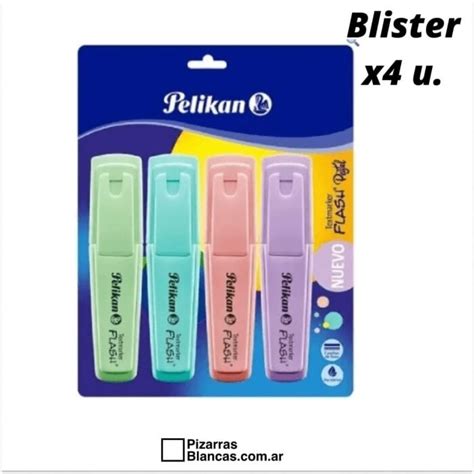 Resaltadores Pelikan Flash x4 Pastel Librería PB Pizarras Blancas en