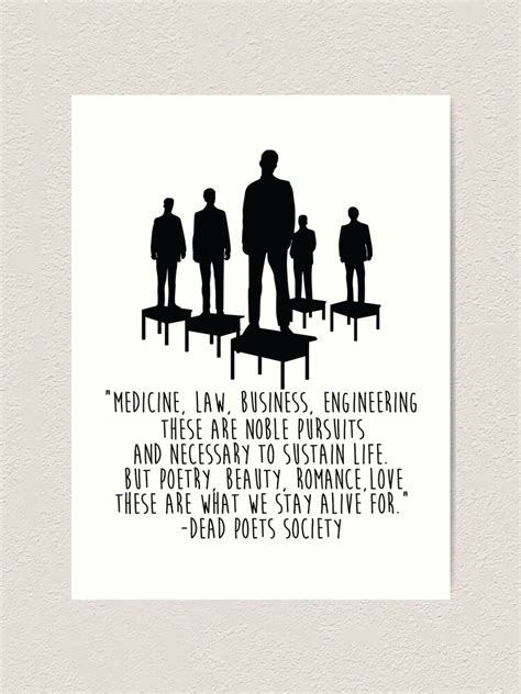 Dead Poets Society Art Print For Sale By Elysianart Redbubble