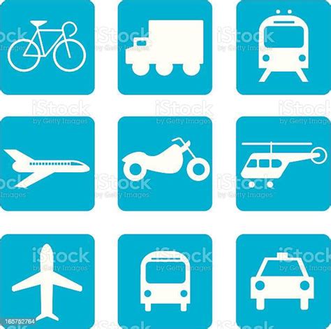 Transport Icons向量圖形及更多交通方式圖片 交通方式 卡通 圖標集 Istock