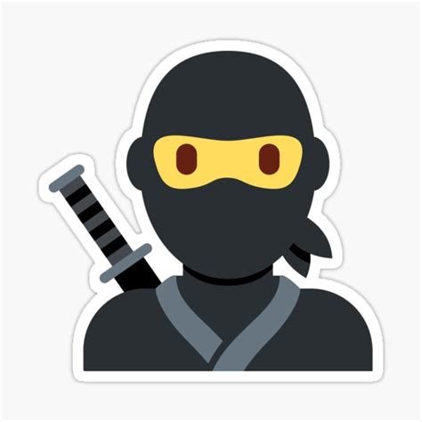 "Ninja Emoji" Sticker for Sale by FloatingDesign | Redbubble