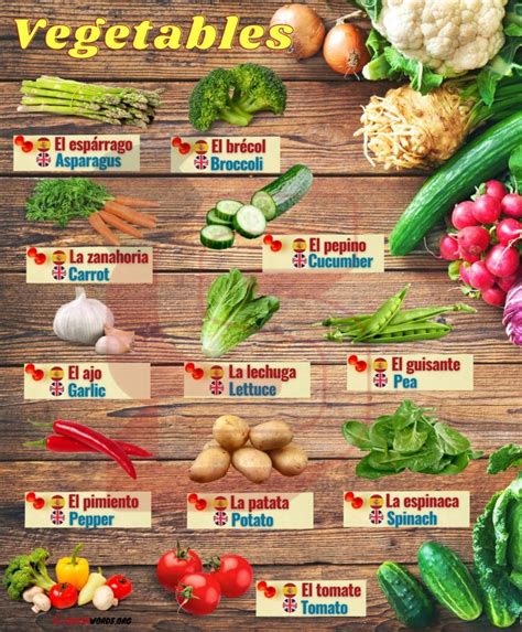 Vegetables Names In Spanish