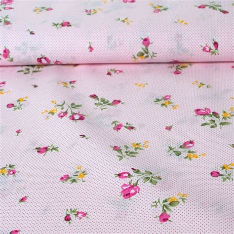 Rose Cotton Fabric Etsy