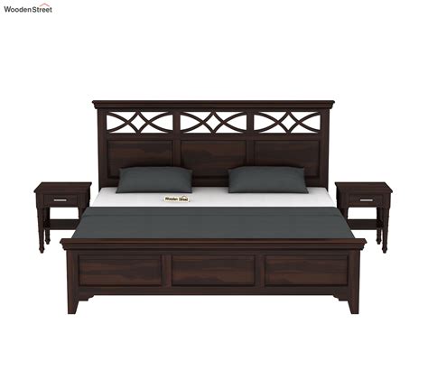 Buy Allan Bed Without Storage King Size Walnut Finish At 23 OFF