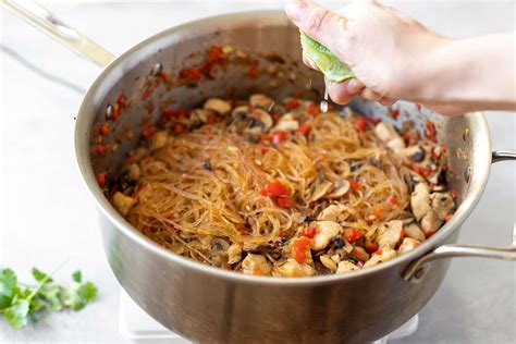 Thai Pad Woon Sen Thai Glass Noodle Stir Fry With Chicken And Vegetables