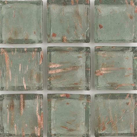 Tremolite Aventurina 1x1 Glass Tile E11 267 05s American Glass Mosaics Aquablu Mosaics