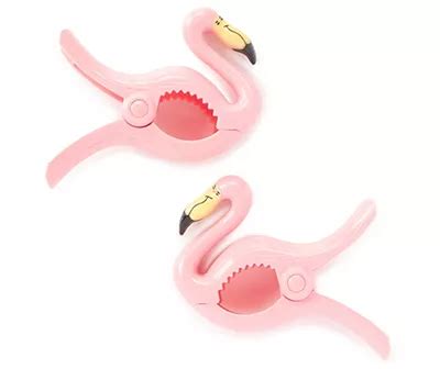 O2Cool Flamingo Beach Towel Clips, 2-Pack | Big Lots