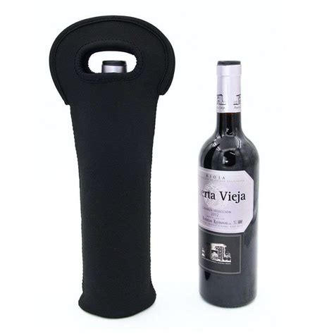 Neoprene Insulated Single Wine Bottle Tote Cooler Bag