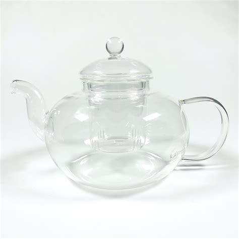 One Two Cups Teko Teh Kaca Tahan Panas Api With Saringan Glass Teapot