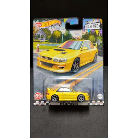 Hot Wheels 風火輪 SUBARU IMPREZA B STI 汽車文化 膠胎 黃色 蝦皮購物