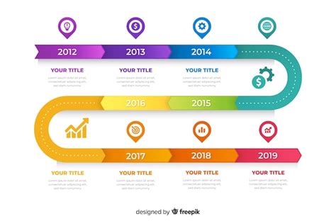 Plantilla De Diseno De Vectores De Linea De Tiempo Infografia 5 Pasos Images