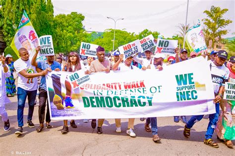 Photos Solidarity Walk For Tinubu In Abuja Vanguard News