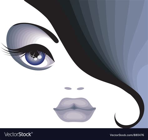 Portrait A Beautiful Brunette Royalty Free Vector Image