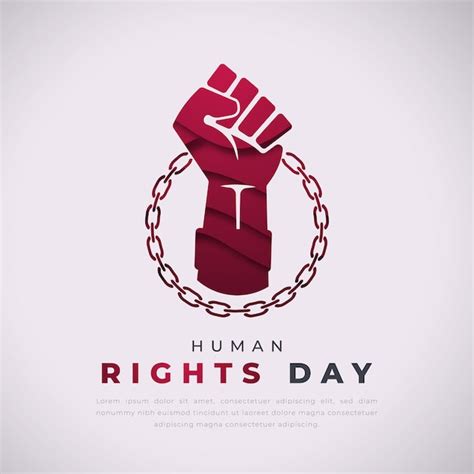 Premium Vector Human Rights Day Poster Banner Background In Paper Cut