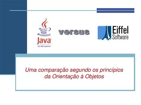 Ppt Uma Compara O Segundo Os Princ Pios Da Orienta O Objetos