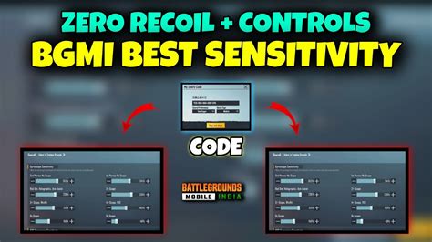 Pro Zero Recoil Sensitivity Code Control Settings Pubg Mobile Bgmi