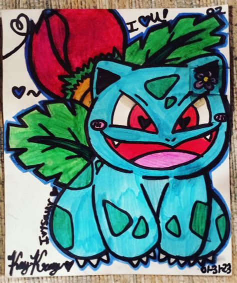 Ivysaur Fan Art (Color) by SasuNaruLover99 on DeviantArt