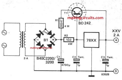 Ic 7812 7805 Current Booster Circuit