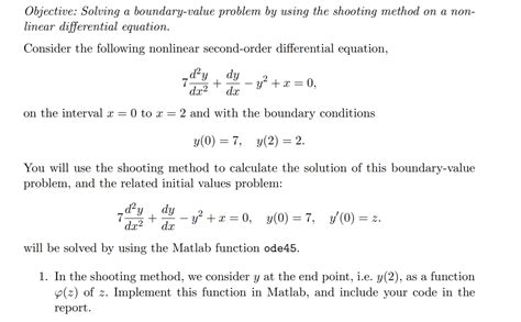 Solved Solve The Boundary Value Problem On A Nonlinear Chegg