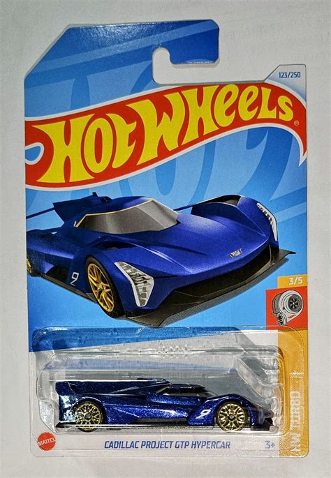 Embalagem Danificada Hot Wheels Turbo Cadillac Project GTP Hypercar Azul Universo Hot Wheels