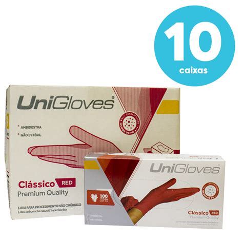 Kit Caixas De Luvas De L Tex Unigloves Confort Premium Quality Cor