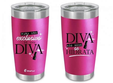 Copo Térmico Uso Exclusivo Diva 500ml Stone MadeiraMadeira