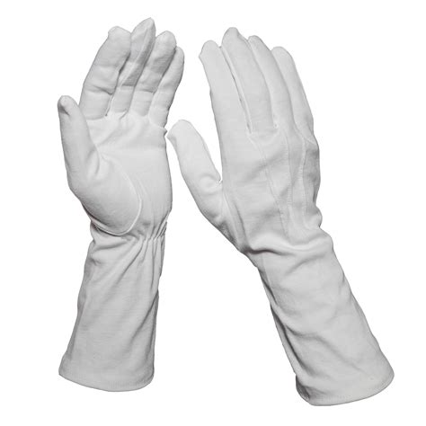 Extra Cuff Military Men′s White Ridge Formal Gloves White Tuxedo Parade Gloves And Uniform