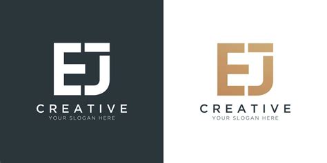 Luxury Letter Ej Logo Template In Gold And White Color Initial Luxury