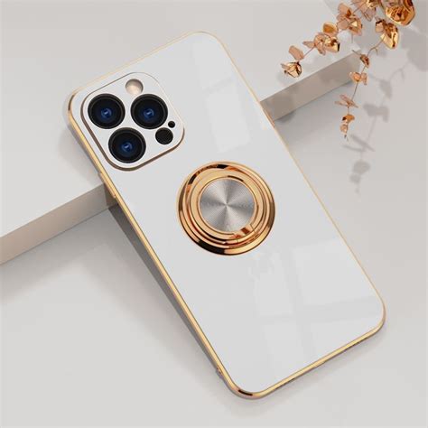 Гальванический чехол для Iphone 15 Pro Max с Кольцо Держатель ( Айфон ...