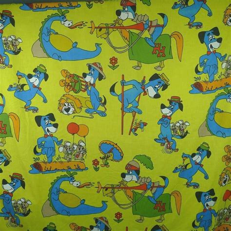 Vintage Huckleberry Hound Twin Bed Sheet Fruit Of The Loom Usa 63 X