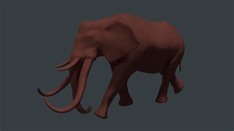 Free STL file Gomphothere elephant with 4 tusks 🐘・3D printer design to ...