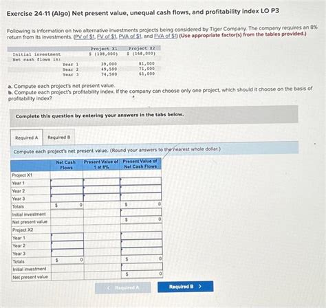 Solved Exercise 24 11 Algo Net Present Value Unequal Cash Chegg