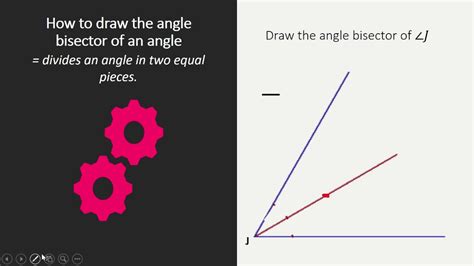 Drawing Perpendicular Bisectors And Angular Bisectors Using A