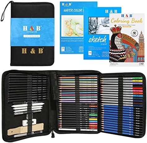 H B Lapices Dibujo Kit Dibujo Lapices De Colores Profesionales