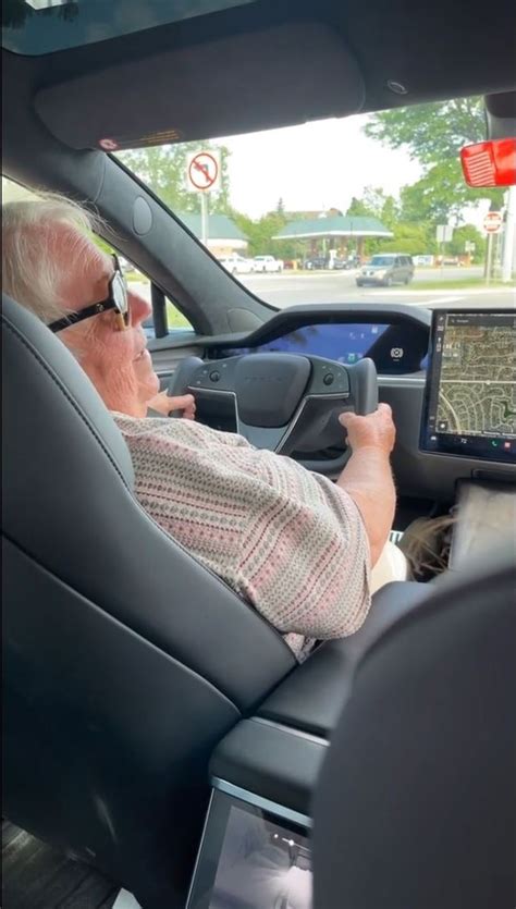 76 Year Old Granny Sprints In A 2022 Tesla Model S Plaid Her Reaction